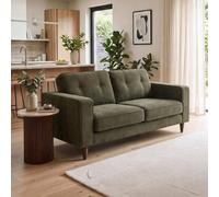 Furnitureboxuk Jasper Linen-Look Fabric 2 Seater Sofa In Green Green