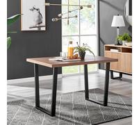 FurnitureboxUK Kylo 120cm 4-Seater Rectangular Dining Table With U Legs in Brown FurnitureboxUK Brown