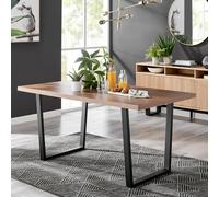 Furnitureboxuk Kylo 160Cm 6-Seater Large Rectangular Dining Table With U Legs In Brown Brown