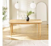 FurnitureboxUK Leif Rectangular Solid Wood Large Extending 6-8 Seater Dining Table in Light Brown FurnitureboxUK Light Brown