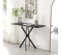 FurnitureboxUK Leonardo Black Wood Veneer Console Table FurnitureboxUK Black