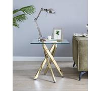 Leonardo Side Table - Gold Chrome