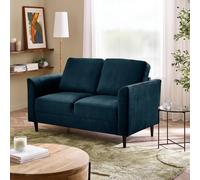 Furnitureboxuk Logan Fabric 2 Seater Sofa In Blue Blue One Size