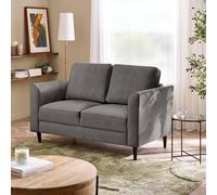 FurnitureboxUK Logan Fabric 2 Seater Sofa in Grey FurnitureboxUK Grey