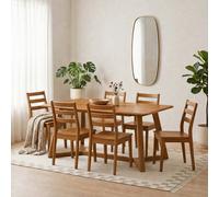 Furnitureboxuk Lulworth Walnut Effect Wood Dining Table 6 Walnut Lynton Chairs In Brown Brown