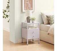 Furnitureboxuk Lykke Metal Storage Bedside Table In Lilac Lilac One Size