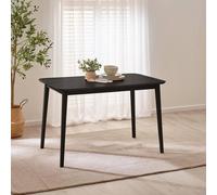 Furnitureboxuk Lynton Rectangular Black Solid Wood 4 Seater Dining Table Black
