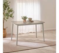 Furniturebox Uk Lynton Rectangular White & Grey Wood 4 Seater Dining Table