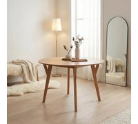 Furniturebox Uk Lynton Round Walnut Effect Wood 4-6 Seater Dining Table