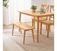 FurnitureboxUK Lynton Solid Wood Rustin Farmhouse Dining Bench in Light Oak | Size: Small FurnitureboxUK Light Oak Small