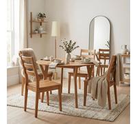Furnitureboxuk Lynton Walnut Effect Round Wood Dining Table 4 Walnut Lynton Chairs In Brown Brown