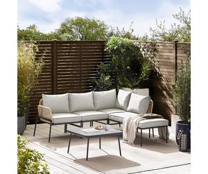 Furnitureboxuk Maldives Pe Rattan 5 Seat Outdoor Garden Sofa Set In Beige Beige