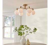 Furniturebox Uk Martha 6 Frosted Glass Globes Ceiling Light