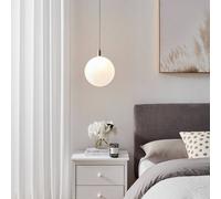 Furnitureboxuk Martha Brushed Brass Art Deco Pendant Light With Frosted Glass Globe In Gold Gold One Size