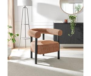Furnitureboxuk Mirabel Fabric Accent Tub Chair In Orange Orange