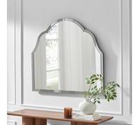 FurnitureboxUK Opaline Grey Ornate Large Arch Wall Mirror FurnitureboxUK Grey