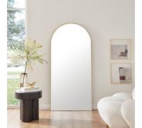 Furnitureboxuk Ottilie Large Full Length Arch Decorative Wall Mirror In Gold Gold One Size
