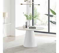 Furnitureboxuk Palma 120Cm 6-Seater Round Pedestal Dining Table In Multiple Finishes In Beige Beige One Size