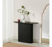 FurnitureboxUK Penrose Rounded Black Wood Console Table FurnitureboxUK Black
