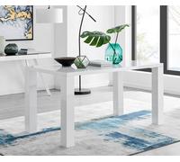 Furnitureboxuk Pivero 150Cm 6-Seater Modern High Gloss Dining Table In White White One Size