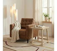Furnitureboxuk Rockies Square White Oak Wood Side Table In Light Brown Light Brown