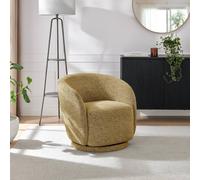 FurnitureboxUK Romilly Fabric Swivel Accent Tub Chair in Yellow FurnitureboxUK Yellow