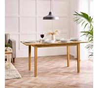 Furniturebox Uk Salcombe Oak Effect Wood Extending 6 Seater Dining Table