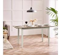 Furniturebox Uk Salcombe White & Grey Wood Extending 6 Seater Dining Table