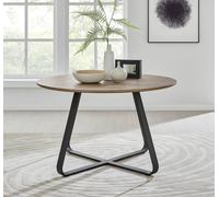 Santorini 120cm 6-Seater Contemporary Round Wood Dining Table FurnitureboxUK Brown One Size