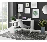 FurnitureboxUK Siena White High Gloss Modern Console Table With Rotating Storage Shelves FurnitureboxUK White