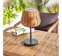 Furnitureboxuk Sundara Rattan Solar Outdoor Table Light In Brown Brown
