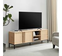 Furniturebox Uk Svit Oak Effect Storage Wooden Tv Sideboard