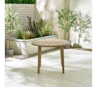 FurnitureboxUK Tari 100cm Round Solid Wood Outdoor Dining Table in Light Brown FurnitureboxUK Light Brown