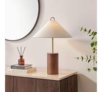 FurnitureboxUK Theo White & Wood Table Lamp in Walnut FurnitureboxUK Walnut