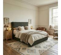 FurnitureboxUK Tilly Green Fabric Ottoman Double Bed Frame | Size: King FurnitureboxUK Green King