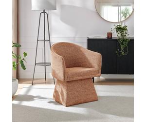 Furnitureboxuk Vera Fabric Accent Chair In Terracotta Terracotta