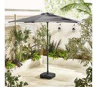 FurnitureboxUK Vertical Garden Parasol & Base Set in Grey FurnitureboxUK Grey