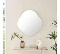FurnitureboxUK Vita Irregular Pebble Wall Mirror with Black Or Gold Frame FurnitureboxUK Gold