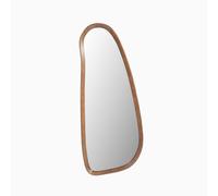 Furnitureboxuk Yomi Walnut Wood Large 120X50Cm Pebble Wall Mirror Walnut