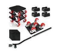 FurnitureDolly Set Premium 5-Wheel Furniture Mover with Silent Rubber Casters & 1650 LBS Max Load,for Moving Furniture