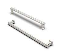 Furniware 10 Pack Brushed Nickel Cabinet Handles, Drawer Pulls 192mm(7.6 Inch) Hole Center, Hardware Modern Kitchen Cabinet Door Handles, Nickel for Kitchen, Bathroom, Wardrobe Cabinets Cupboard