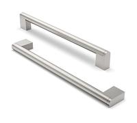 FURNIWARE 10 Pack Brushed Nickel Cabinet Pulls, 224mm(8.8")Hole Center, A01 | Modern Pulls for Kitchen Cabinets, Chest of Drawers, Bathroom Vanities, & Wardrobe Doors, Home Renovation & DIY Projects