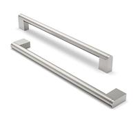 FURNIWARE 10 Pack Brushed Nickel Cabinet Pulls, 256mm(10") Hole Center, A01 | Modern Pulls for Kitchen Cabinets, Chest of Drawers, Bathroom Vanities, & Wardrobe Doors, Home Renovation & DIY Projects