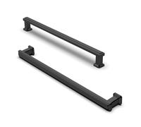 FURNIWARE 10 Pack Matt Black Cabinet Handles, Drawer Pulls 192mm(7.6 Inch) Hole Center, Hardware Modern Kitchen Cabinet Door Handles, for Kitchen, Bathroom, Wardrobe Cabinets Cupboard