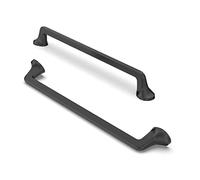 FURNIWARE 10 Pack Matt Black Cabinet Pulls 192mm(7.6 Inch) Hole Center