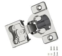 Furniware 10 Pieces 1/4" Small Overlay Concealed Face Frame Hinges, 105° Open Angle 4 Level Soft Close Screw On Compact Cabinet Hinge,for Face Frame Door, Soft Close On/Off Switch, Self Closing
