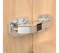 Furniware 20 Pack 90 Degree Soft Close Hinges, No Pre-Drilled Surface Mount, Frameless Hidden Concealed Easy Installation, Smooth Slow Closure, Self Closing for Kitchen Cabinets, Cupboard, Replacement