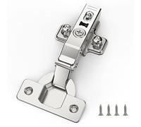 Furniware 20 pcs Soft Close Cabinet Hinge,110 Degree Full Overlay Kitchen Door Hinge,35mm Concealed Kitchen Cabinet Hinges Cabinet Door Plate with Screws