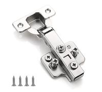 Furniware 2pcs Hinge Door Closet Door Opening Angle 110° 3D Adjustable with Hydraulic Spring Perfect Soft Close Kitchen Cabinet Hinges