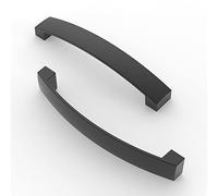 FURNIWARE 5 Pack Cabinet Handles, Hardware Drawer Pulls, Aluminum Kitchen Cabinet Door Handles Pull, Matt Black-128mm(5 Inch) Hole Center